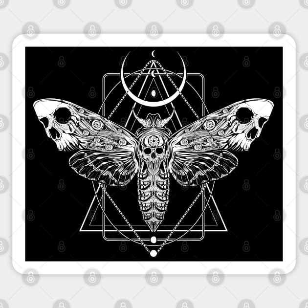 Surreal Death Moth Sticker by Von Kowen